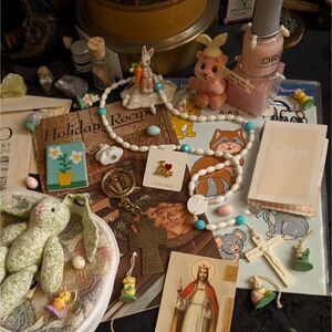 Vintage Trinket Bundle Lot Miscellaneous Miniature Easter Chloe Fleur Perfume